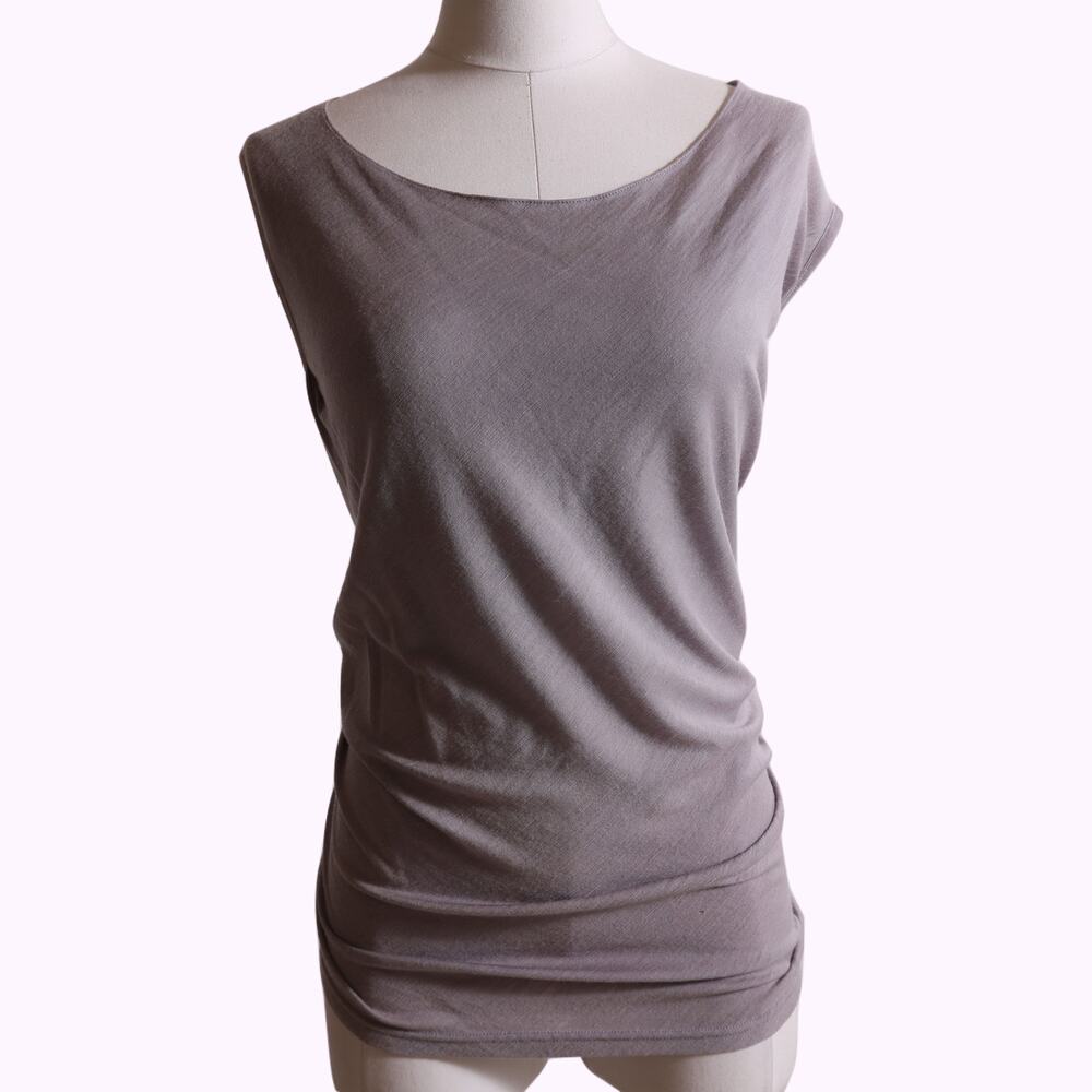 CATHERINE BRICKHILL Vintage Y2K Lavender Draped Sleeveless Top
